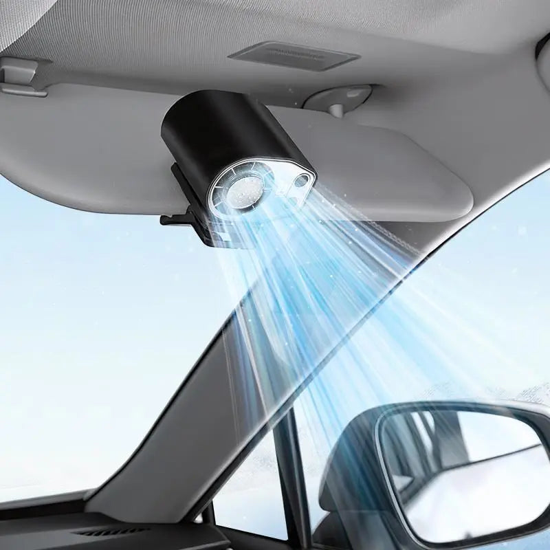 【Fathersdaygift & 3-Days Shipping】Joytutus Semiconductor Cooling Car Clip on Fan - 360° Rotation, 100 Speeds Adjustable, LED Display, USB Rechargeable, Wide Clamp, 16℃ Semi-Cooling, 20Hr 3000Mah Battery, Personal Summer Fan for Car Sunvisor Backseat